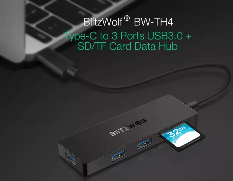 Kipróbáltuk: Blitzwolf USB HUB és kártyaolvasó – C típusú találkozás