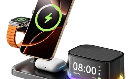 C09Plus 5 az 1-ben vezeték nélküli töltő: Rendezett asztal, feltöltött eszközök