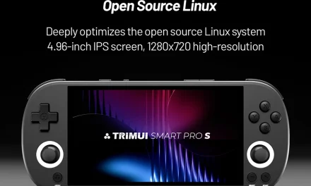 Trimui Smart Pro S kézi játékkonzol: 256GB TF kártya, 4.96″ IPS kijelző, 36 571 Ft