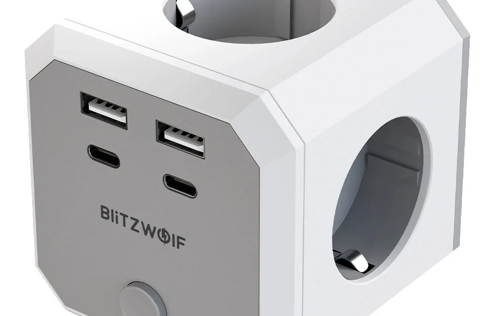 BlitzWolf BW-EC2 fali hálózati csatlakozó: 8 az 1-ben energiaelosztó otthonába