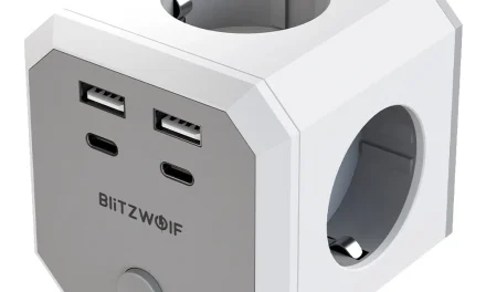 BlitzWolf BW-EC2 fali hálózati csatlakozó: 8 az 1-ben energiaelosztó otthonába