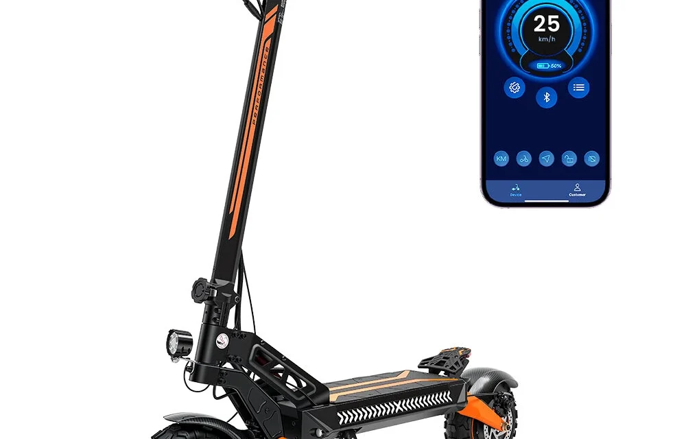 iScooter W12 elektromos roller: Kétmotoros erő és 100 km-es hatótáv a városi közlekedéshez