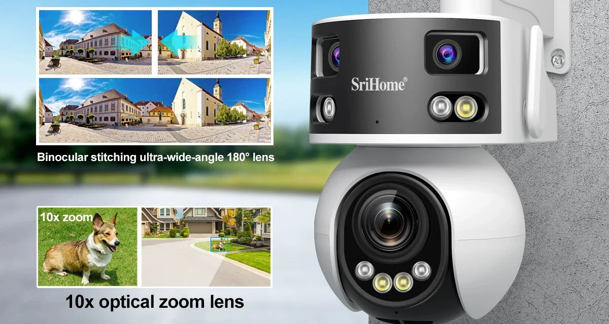 Srihome SH055C 8MP biztonsági kamera: 10x optikai zoom és AI funkciók – Megéri az árát?