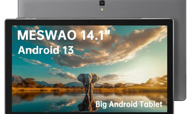 MESWAO B1 tablet: 14.1 hüvelykes kijelző, Android 13 és 10000mAh akkumulátor