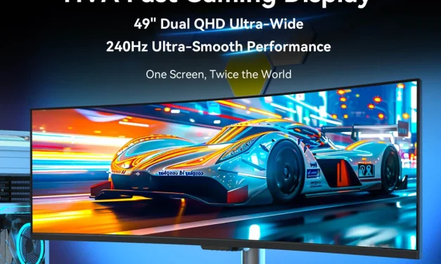 TITAN ARMY C49C1S gamer monitor: 49 hüvelykes ívelt kijelző 240Hz-cel és 1ms válaszidővel