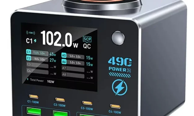 WLX-F1 140W 8-portos GaN USB PD töltő okos kijelzővel a kinadroidon