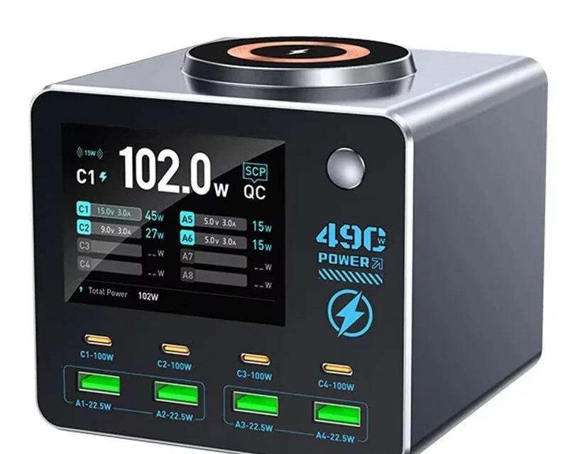 WLX-F1 140W 8-portos GaN USB PD töltő okos kijelzővel a kinadroidon