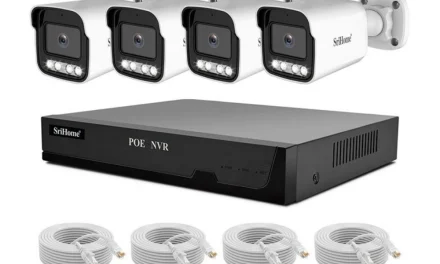 SriHome NVS005-POE065B 5MP HD PoE biztonsági kamera szett: Intelligens otthonvédelem