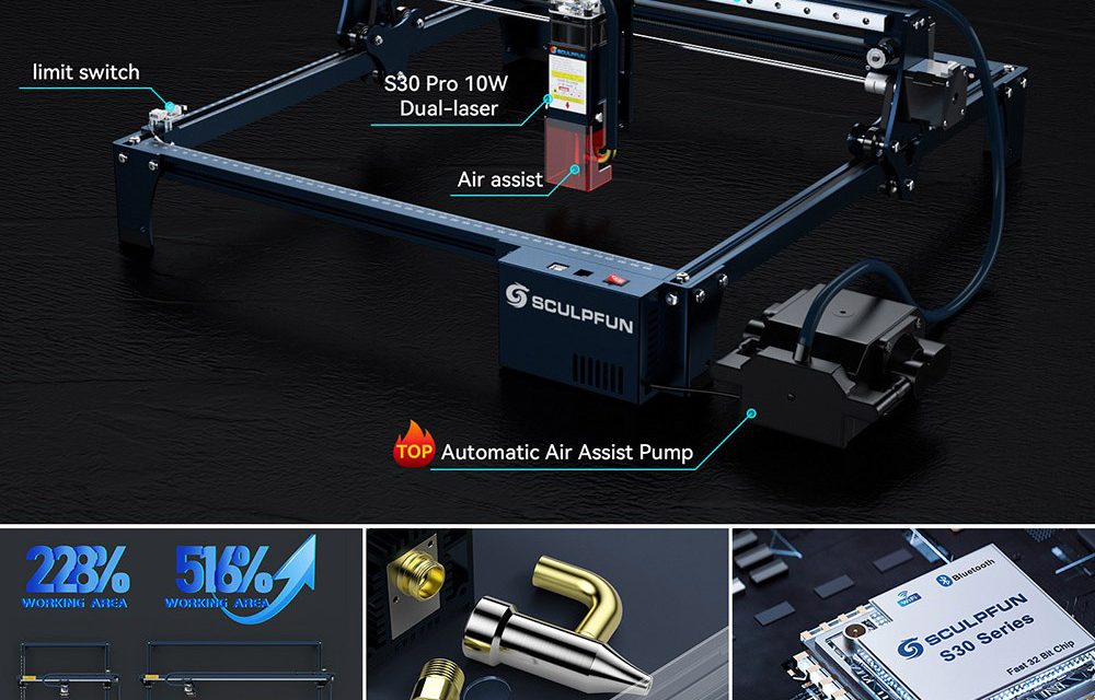 SCULPFUN S30 Pro Max 20W lézergravírozó: 5 érv, amiért érdemes beszerezned