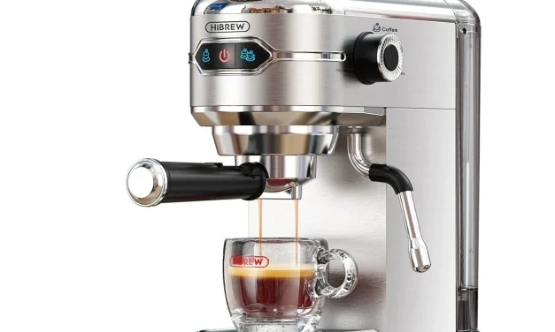 HiBREW H11 félautomata eszpresszó kávéfőző 19 bar nyomással, gyors felmelegedéssel, 31 455 Ft-ért