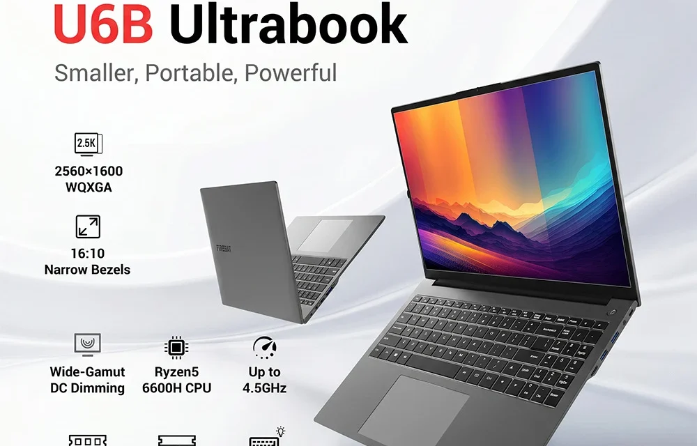 FIREBAT U6B laptop: 16 hüvelykes, 120Hz-es kijelző a hatékonyságért