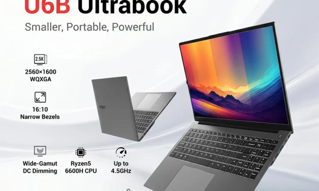 FIREBAT U6B laptop: 16 hüvelykes, 120Hz-es kijelző a hatékonyságért