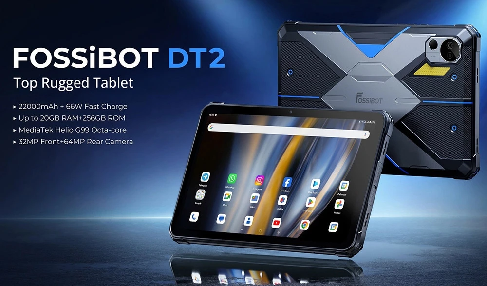 FOSSiBOT DT2 tablet: Érdemes megvenni a 22000mAh akkuval és 66W töltéssel?
