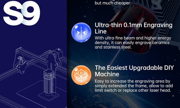 SCULPFUN S9 lézergravírozó: 5.5W-os precíziós vágás és gravírozás