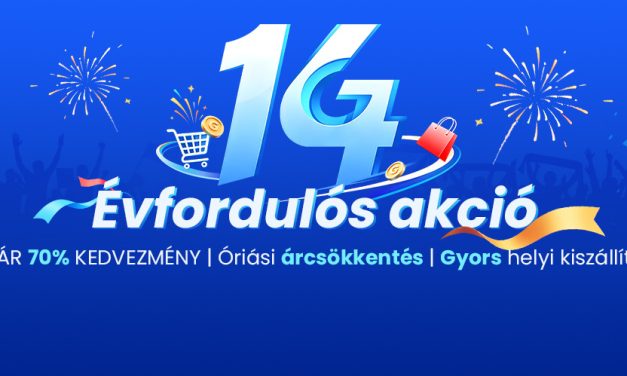 Geekbuying 14. évfordulós gigavásár: 100 milliós nyereményjáték és kuponözön vár