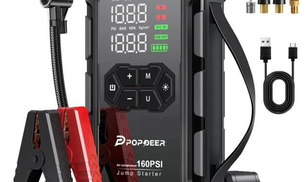 POPDEER PD-JA66: indítókészlet és légkompresszor egyben