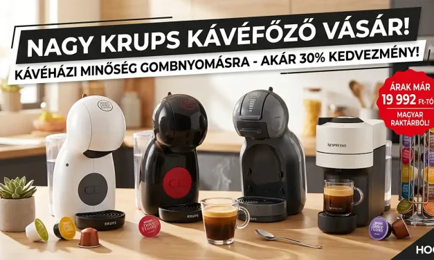 Krups kávéfőzők széles választéka magyar raktárról, karos és automata modellek is kaphatók