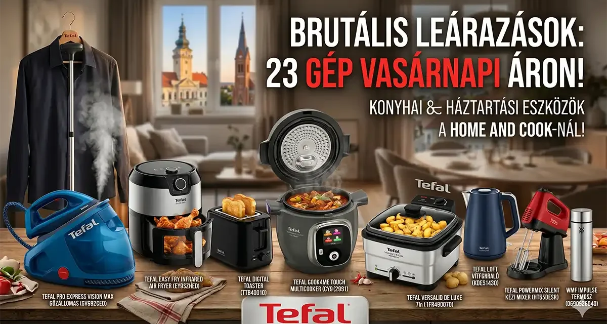 Vásárnapi áron 23 Tefal konyhai és háztartási gép a tiéd lehet