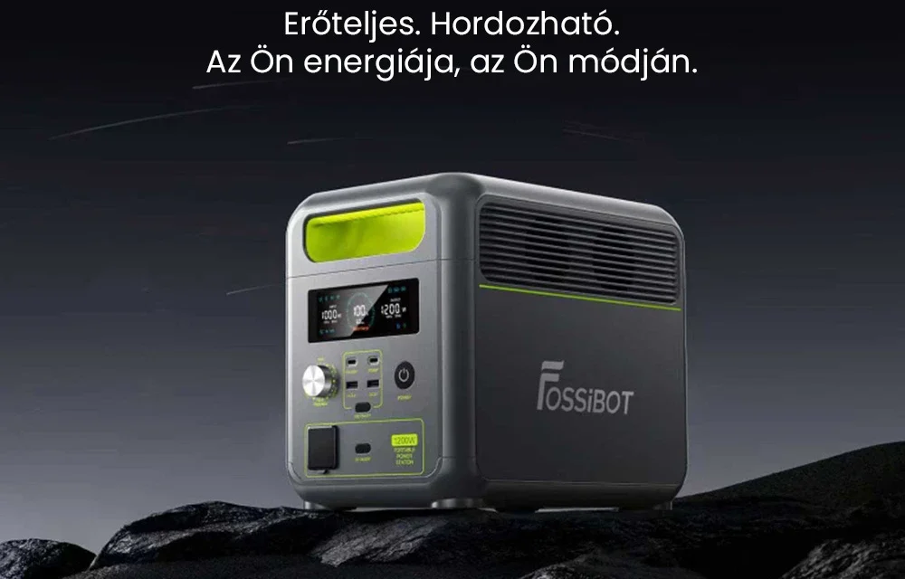 FOSSiBOT F1200: 1024 Wh, 1200 W, okos energiagazdálkodás a hordozható erőműben