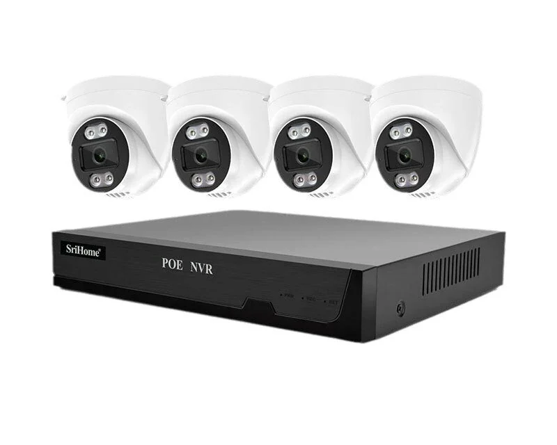 SriHome 5MP PoE NVR biztonsági kamera rendszer 4K felbontással a kinadroidon