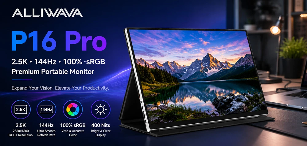 ALLIWAVA P16 Pro hordozható monitor: 2.5K, 144Hz, megéri az árát?