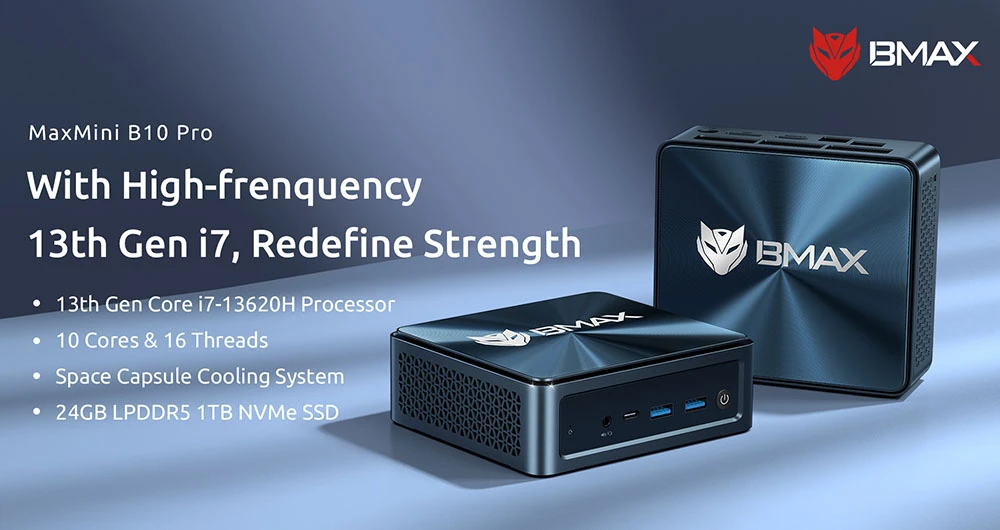 BMAX B10 Pro mini PC: Intel i7-13620H processzorral a hatékony munkavégzésért