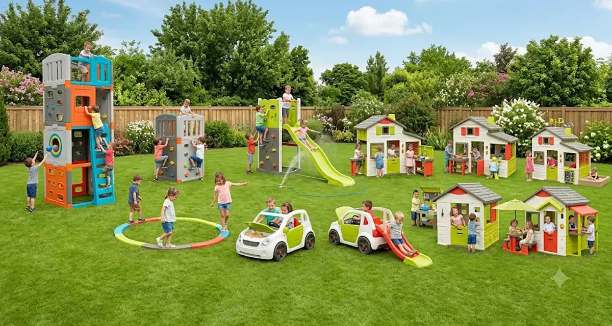 SMOBY NATURE: Kerti játékok, mászókák és játékházak a nyári szórakozáshoz