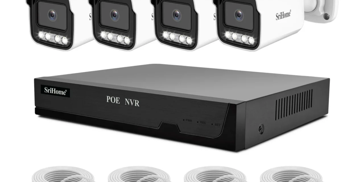 SriHome NVS005 4 csatornás PoE kamerarendszer okos védelem otthonra