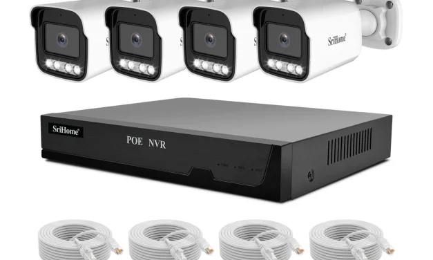 SriHome NVS005 4 csatornás PoE kamerarendszer okos védelem otthonra