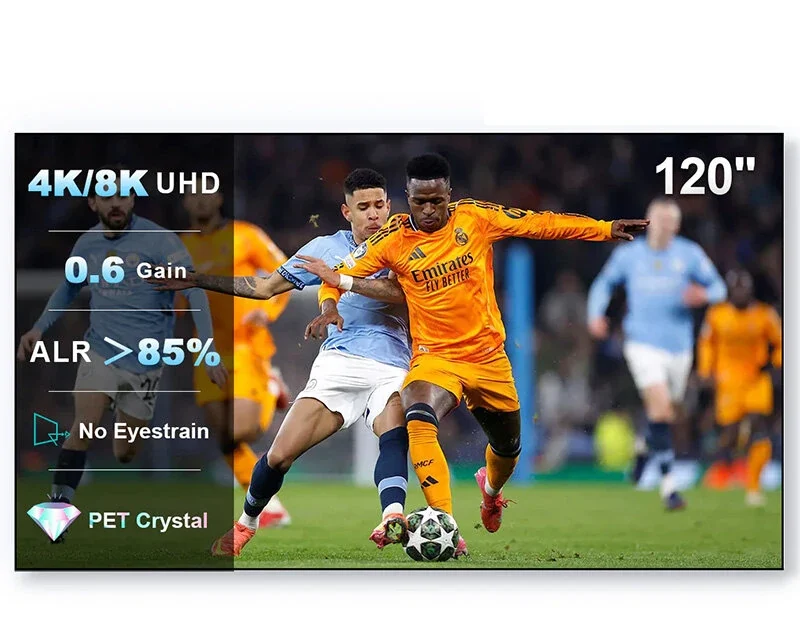 ProjeStar 120 hüvelykes PET Crystal ALR vetítővászon 4K UHD házimozihoz