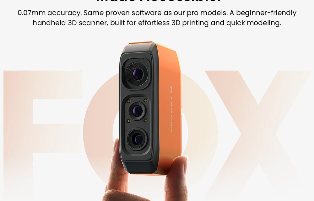 3DMakerpro Fox 3D szkenner AI alapú pontosság a digitális alkotásokhoz