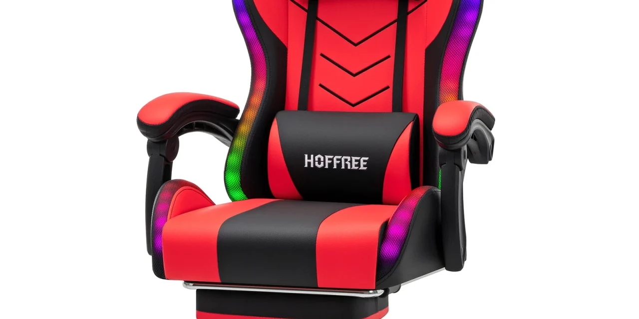 HOFFREE RGB gamer szék hangszóróval és masszázzsal