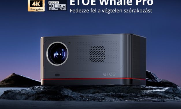 Bemutatjuk az ETOE Whale Pro projektort Android TV 14 gyel és 1800 ANSI lumen fényerővel