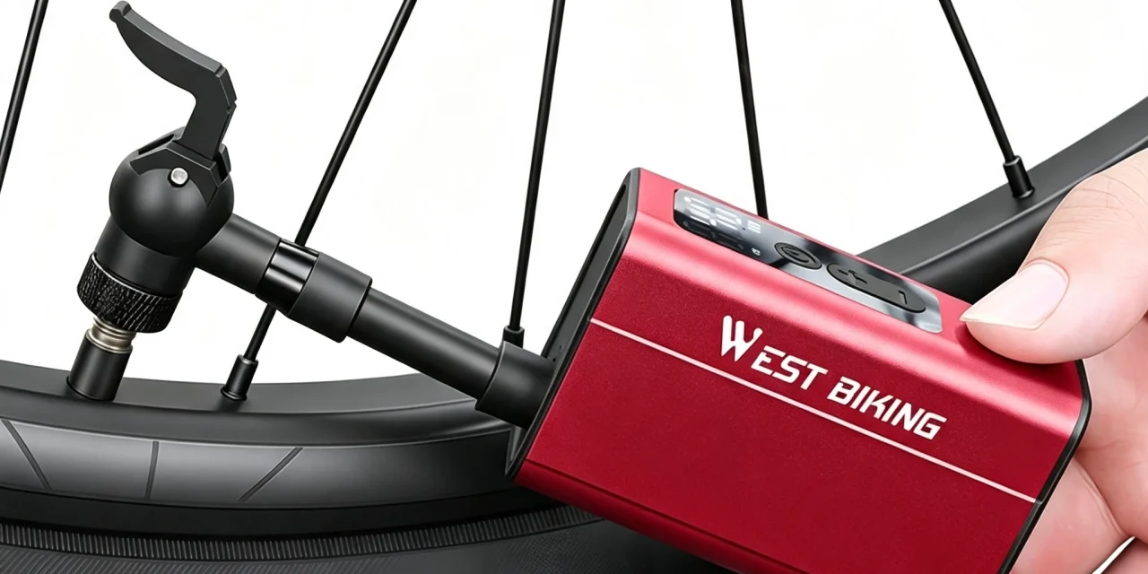 WEST BIKING Mini Elektromos Kerékpárpumpa 4 az 1 ben Gondtalan utazás a kinadroiddal