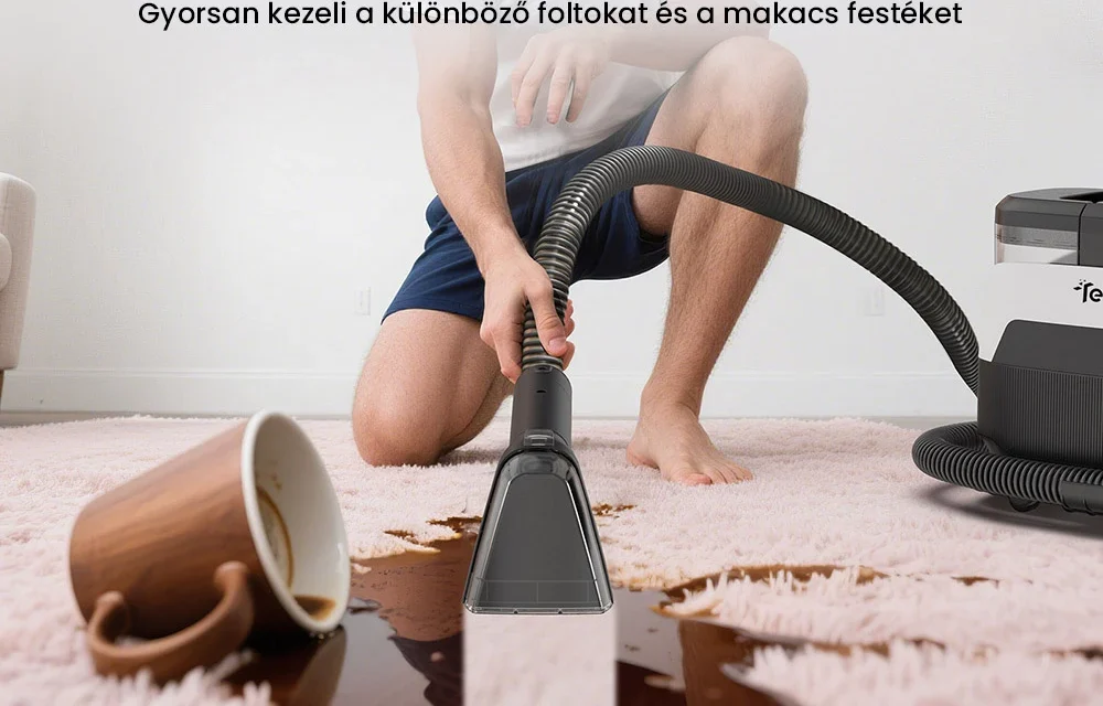 Teendow C6 MAX 3 az 1 ben kárpit és szőnyegtisztító 1650W gőzzel a kinadroidon