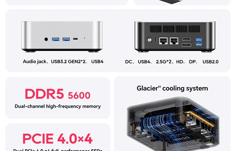 Okos vétel az AOOSTAR MACO mini PC Ryzen 7 Pro 8845HS sel