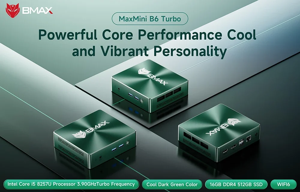BMAX B6 Turbo Mini PC Intel Core i5 8257U 4K kijelző és WiFi 6 a kinadroidon
