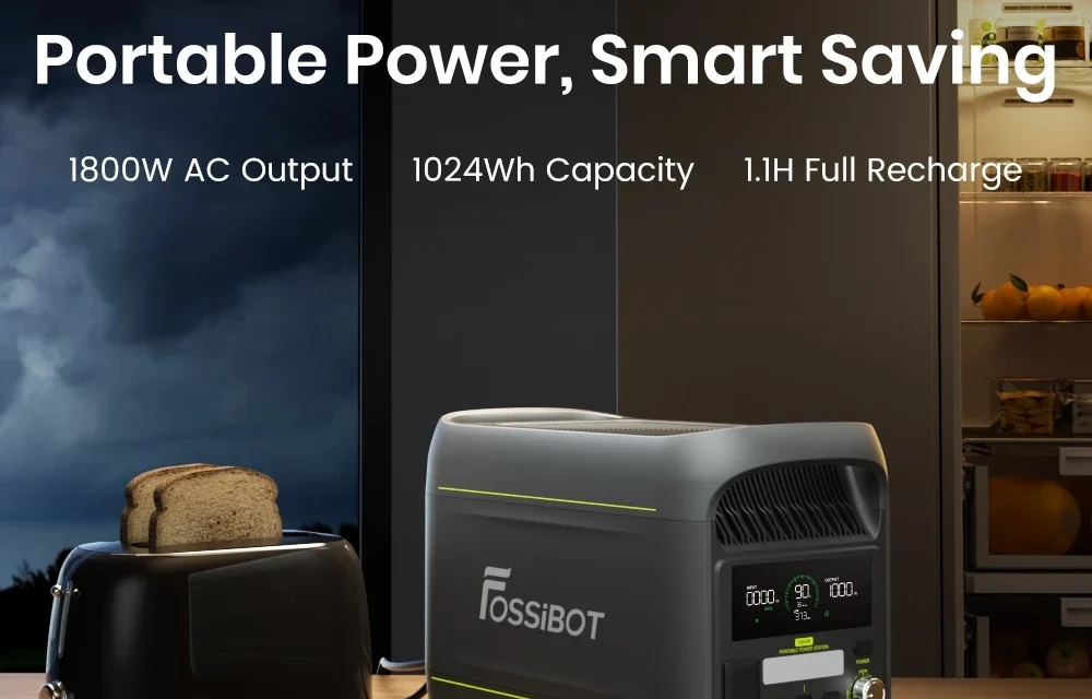 FOSSiBOT F1800 power station Megbízható energiatároló a mindennapokra