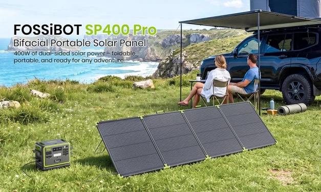 FOSSiBOT SP400 Pro Bifacial hordozható napelem Gyors töltés kevesebb gond