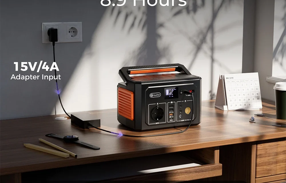 Flashfish K53 400Wh kapacitás és 400W AC kimenetű hordozható erőmű
