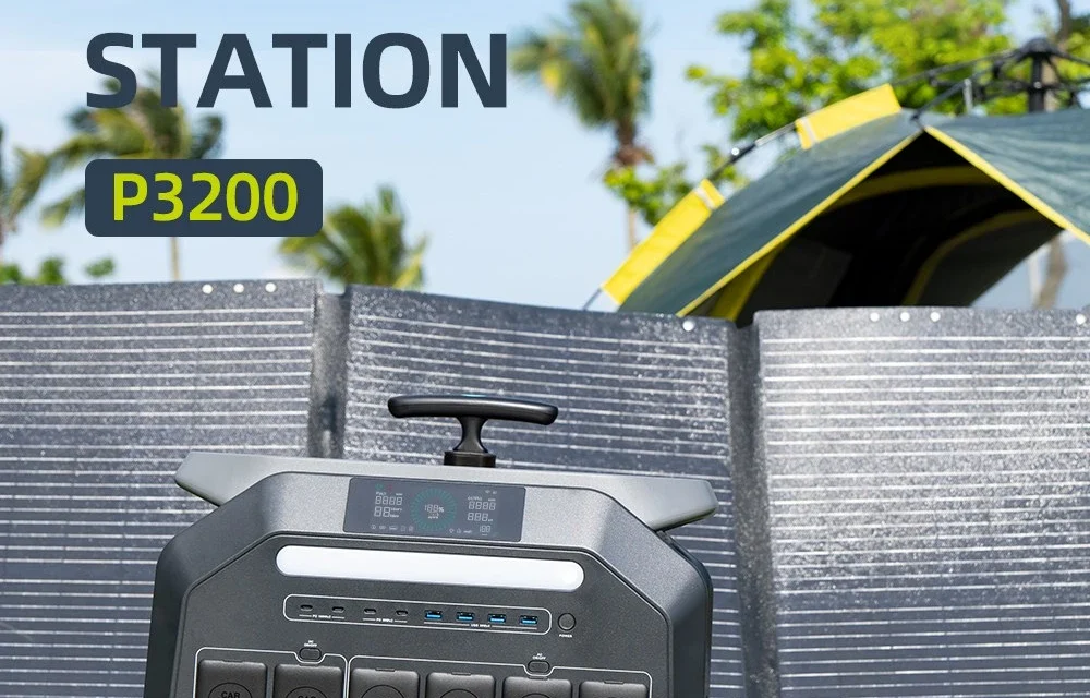IEETek P3200 3200W tiszta szinuszhullámú hordozható erőmű 2048Wh LiFePO4 akkuval