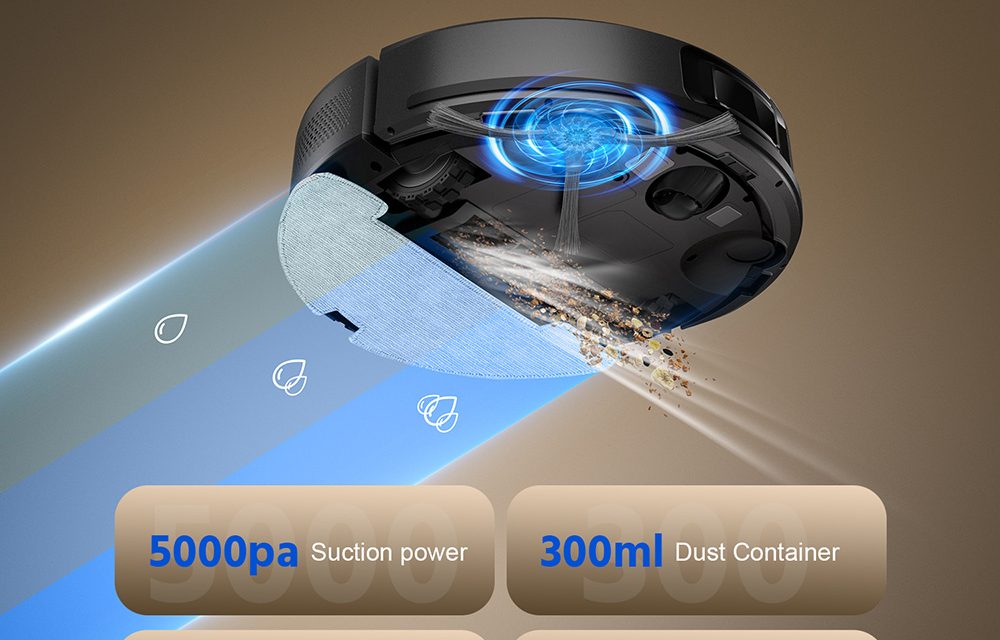 Teendow D10S robotporszívó LDS navi és 5000Pa szívóerő