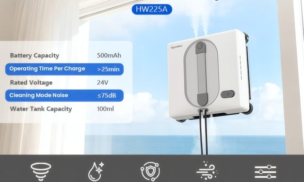 Ragyogó ablakok a Teendow HW225A ablaktisztító robottal 5500Pa szívóerővel
