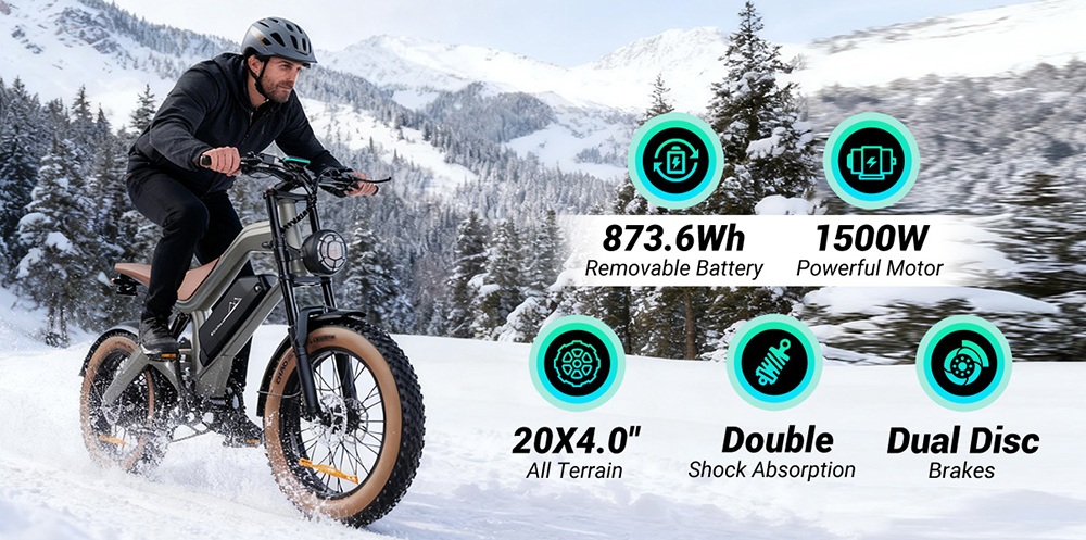 ZONVEER M20 elektromos kerékpár 1500W csúcsteljesítmény a jövő mobilitásáért