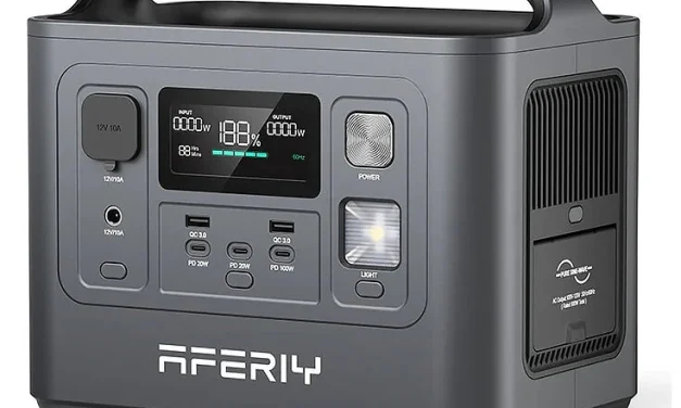 Aferiy P010 hordozható áramforrás 800W 512Wh LiFePO4 technológiával EU raktárról