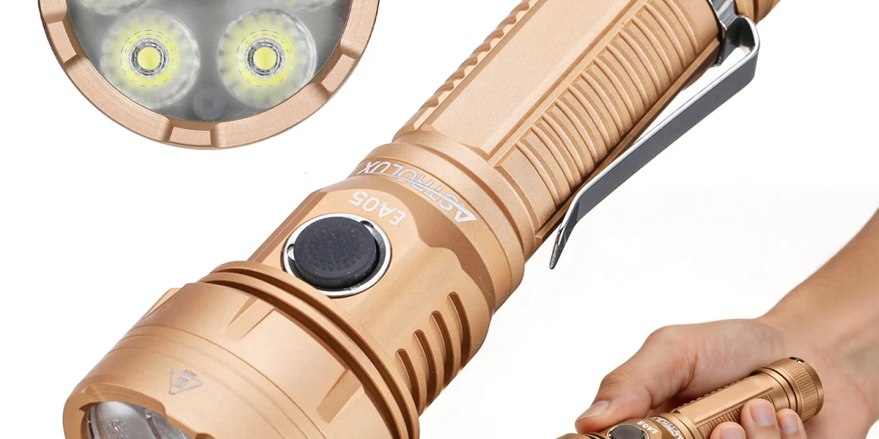 Astrolux EA05 EDC lámpa 6200 lumen fényerő 586 méter hatótávolság