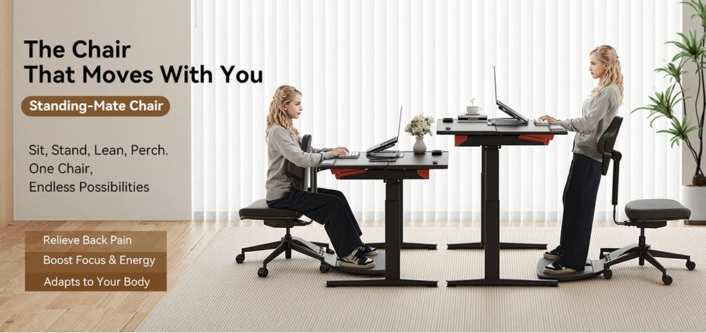 NEWTRAL MT M Standing Mate 5 az 1 ben ergonomikus állóasztal szék