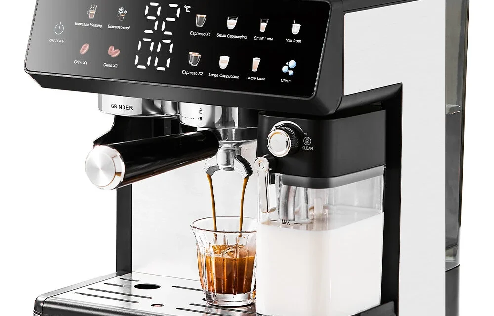 BlitzHome CM5710 eszpresszó kávéfőző beépített darálóval és kettős kazánnal a kinadroidon