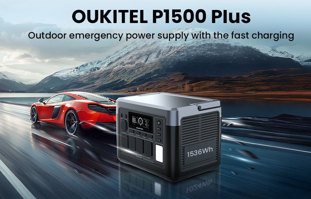 OUKITEL P1500 Plus hordozható erőmű a mindennapi energiaellátáshoz