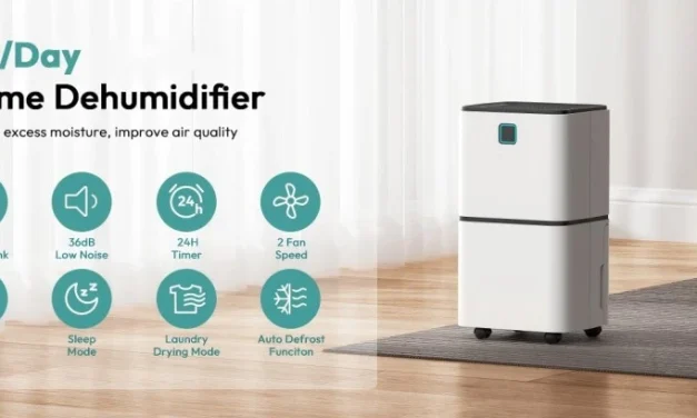HUMILABS 12L Dehumidifier with Humidity Indicator Lights: Száraz otthon, egészséges levegő
